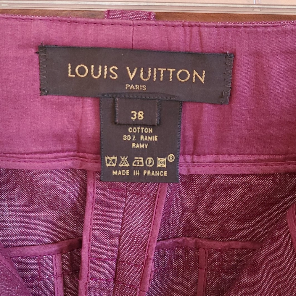 Louis Vuitton size 38 high waist wide leg pants.